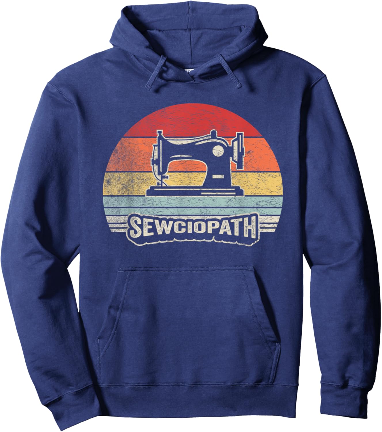 Retro Vintage Sewing Shirt Funny Sew Sewing Lover Sewciopath Hoodie - Hoodie | Navy