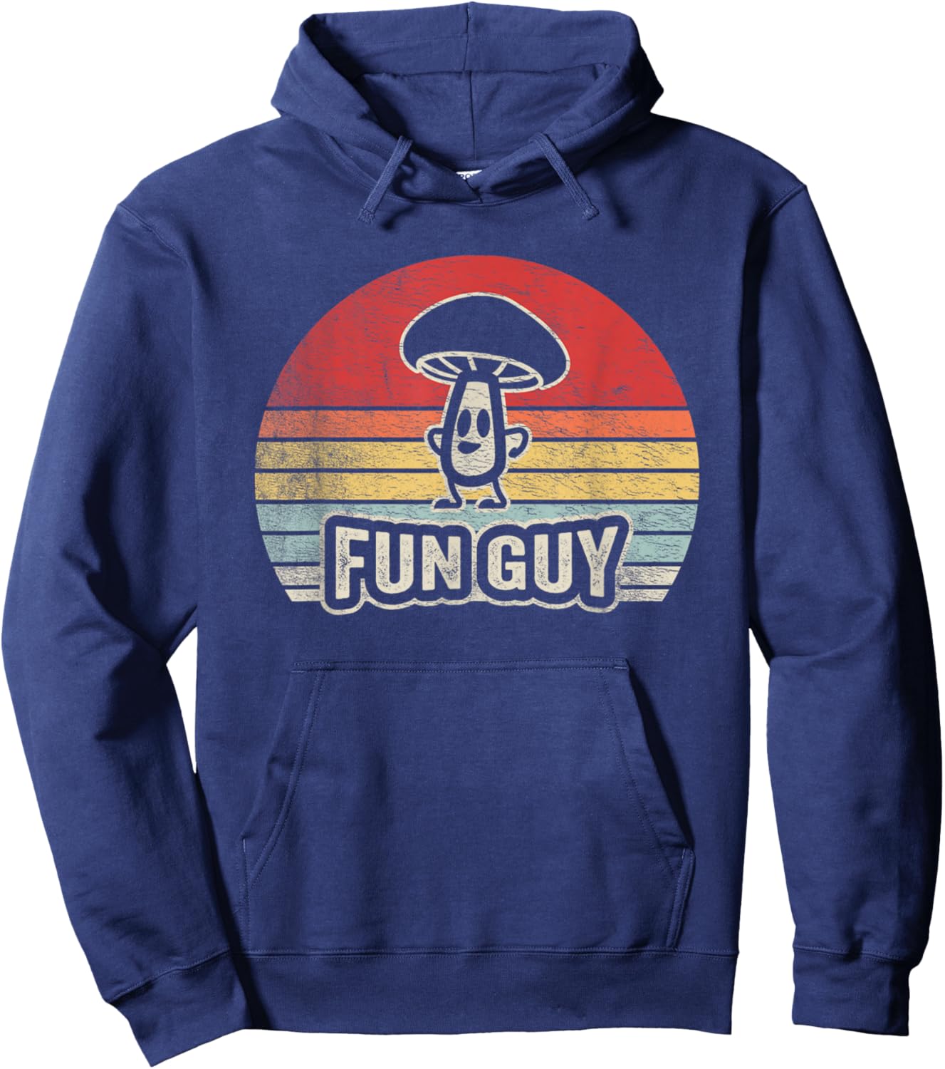 Vintage Fun Guy Fungi Shirt Funny Mushroom Fungus Humor Hoodie - Hoodie | Navy