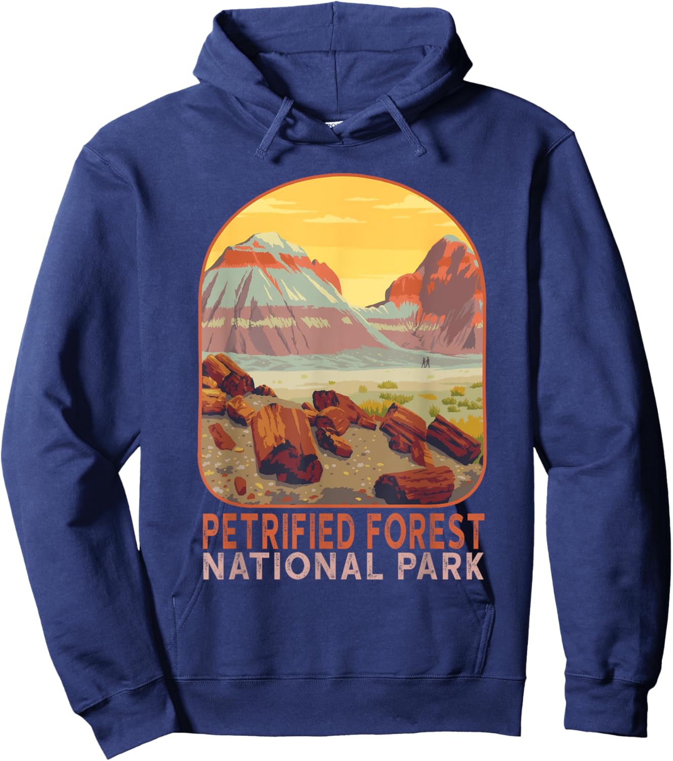 Petrified Forest National Park Arizona Mountain Hiking Hoodie - Hoodie | Navy