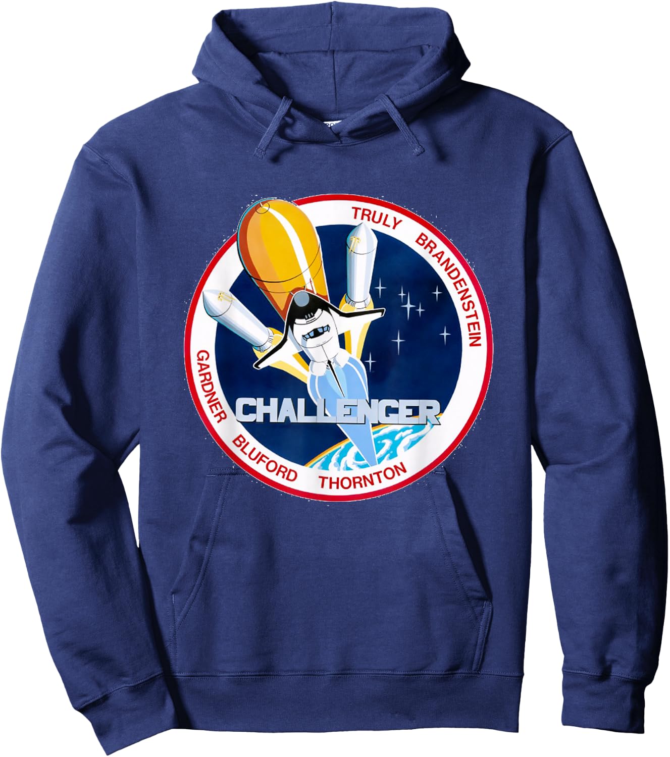 NASA space t shirt RETRO Challenger Shuttle mission Hoodie - Hoodie | Navy