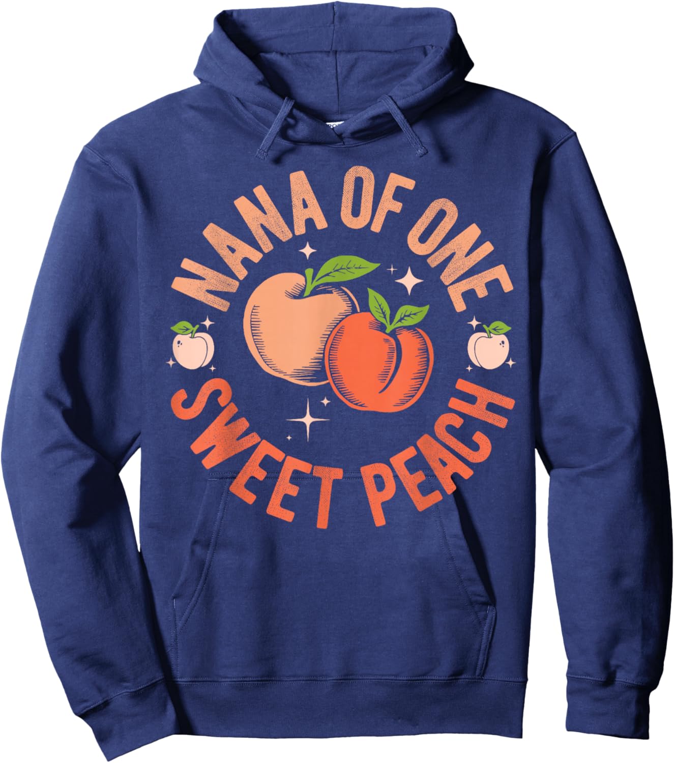 Nana First Birthday One Sweet Peach Bday Family Matching Hoodie - Hoodie | Navy