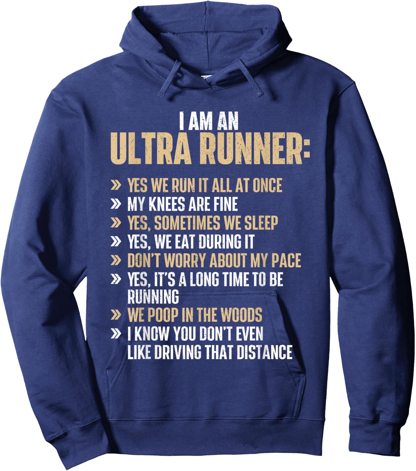 I Am An Ultra Runner - Finisher Long Distance Trail Running Hoodie - Hoodie | Navy