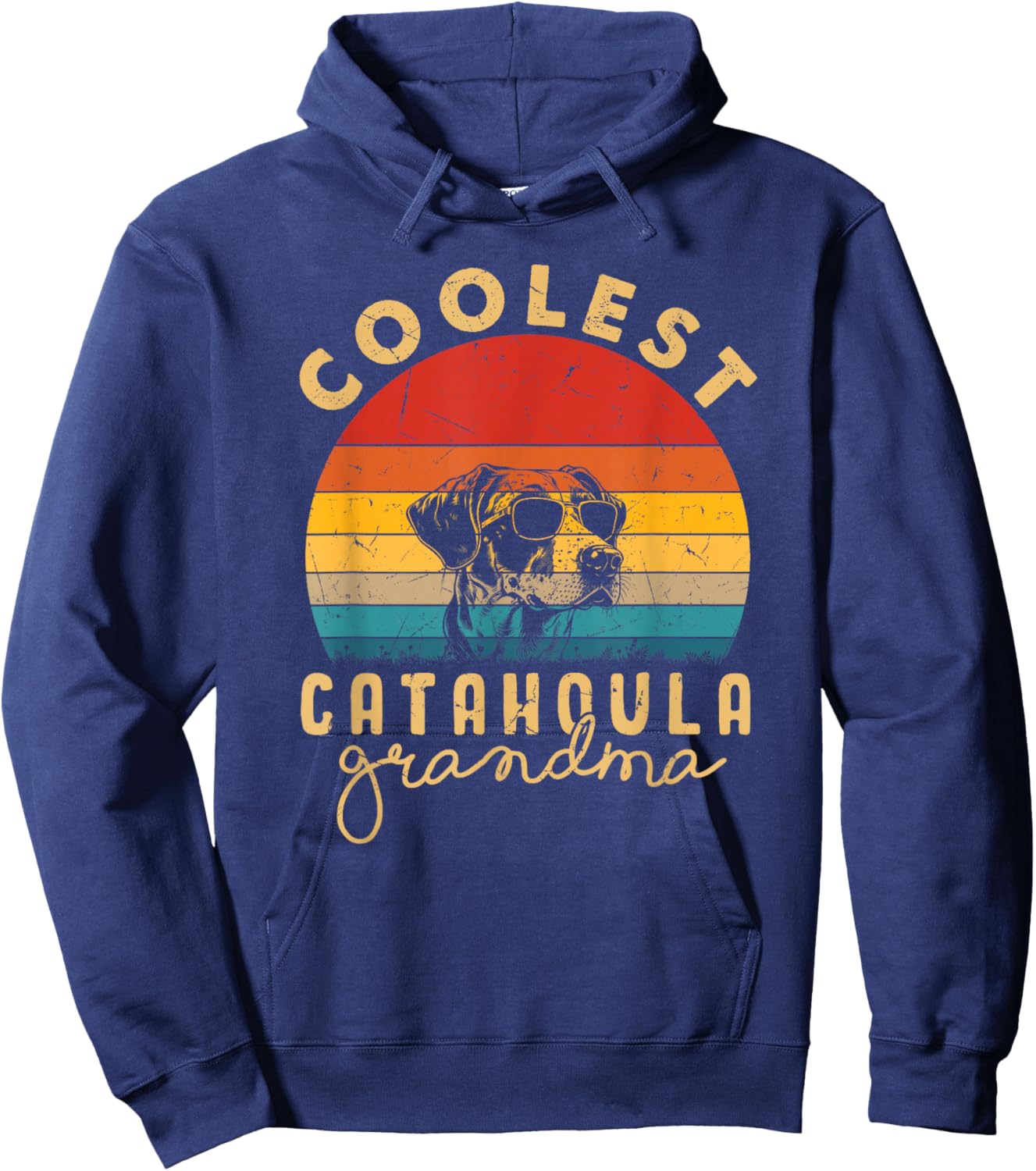 Catahoula Leopard Coolest Grandma Gifts Dog Mom Hoodie - Hoodie | Navy