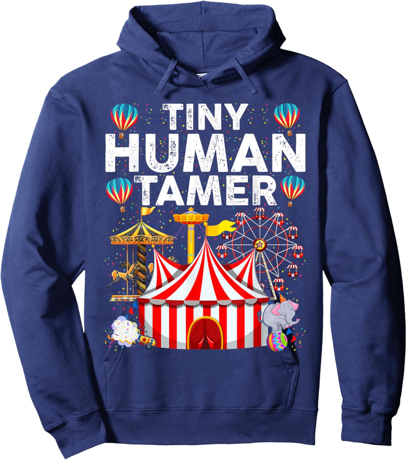 Tiny Human Tamer - Circus Birthday Party Circus Costume Hoodie - Hoodie | Navy