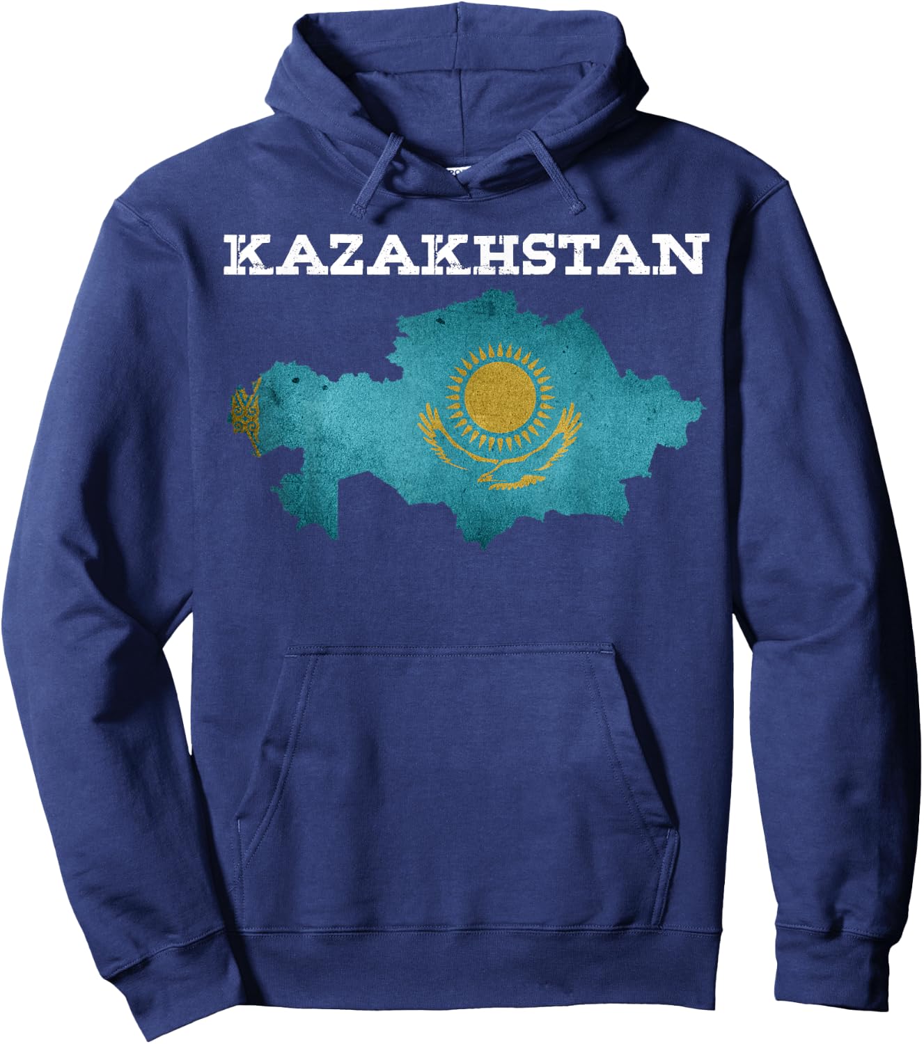 Kazakhstan Patriotic Heritage Eagle Kazakh Flag Gift Women Kids Men Hoodie - Hoodie | Navy
