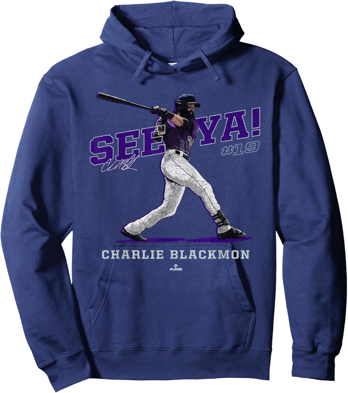 See Ya! Charlie Blackmon Colorado MLBPA Hoodie - Hoodie | Navy