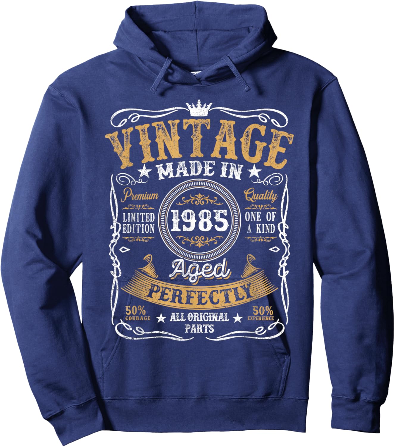 40 Years Old Vintage 1985 Born In 1985 40th Birthday Gifts Hoodie - Hoodie | Navy