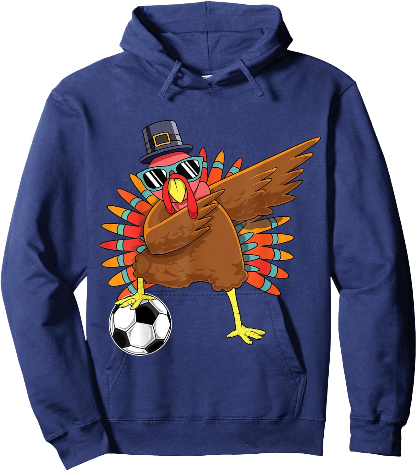 Cute Funny Soccer Thanksgiving Dabbing Turkey Dab Boys Gifts Hoodie - Hoodie | Navy