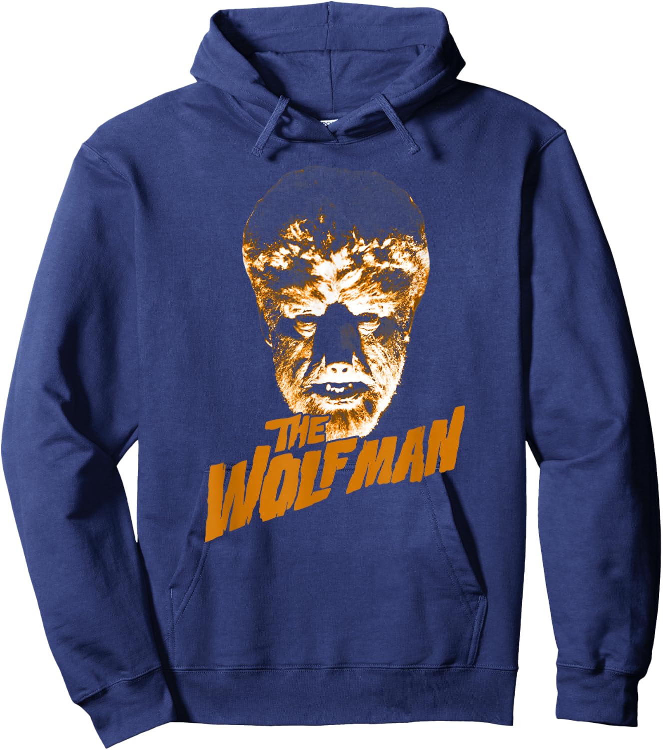 Universal Monsters The Wolf Man Dark Portrait Hoodie - Hoodie | Navy