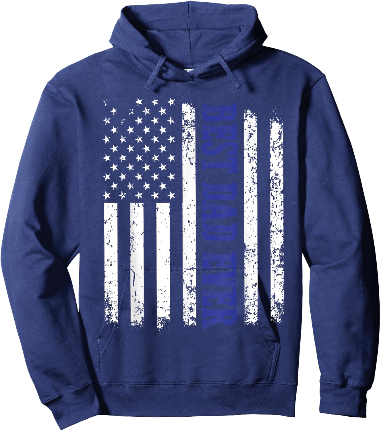 Best Dad Ever American Flag Police Father's Day Hoodie - Hoodie | Navy