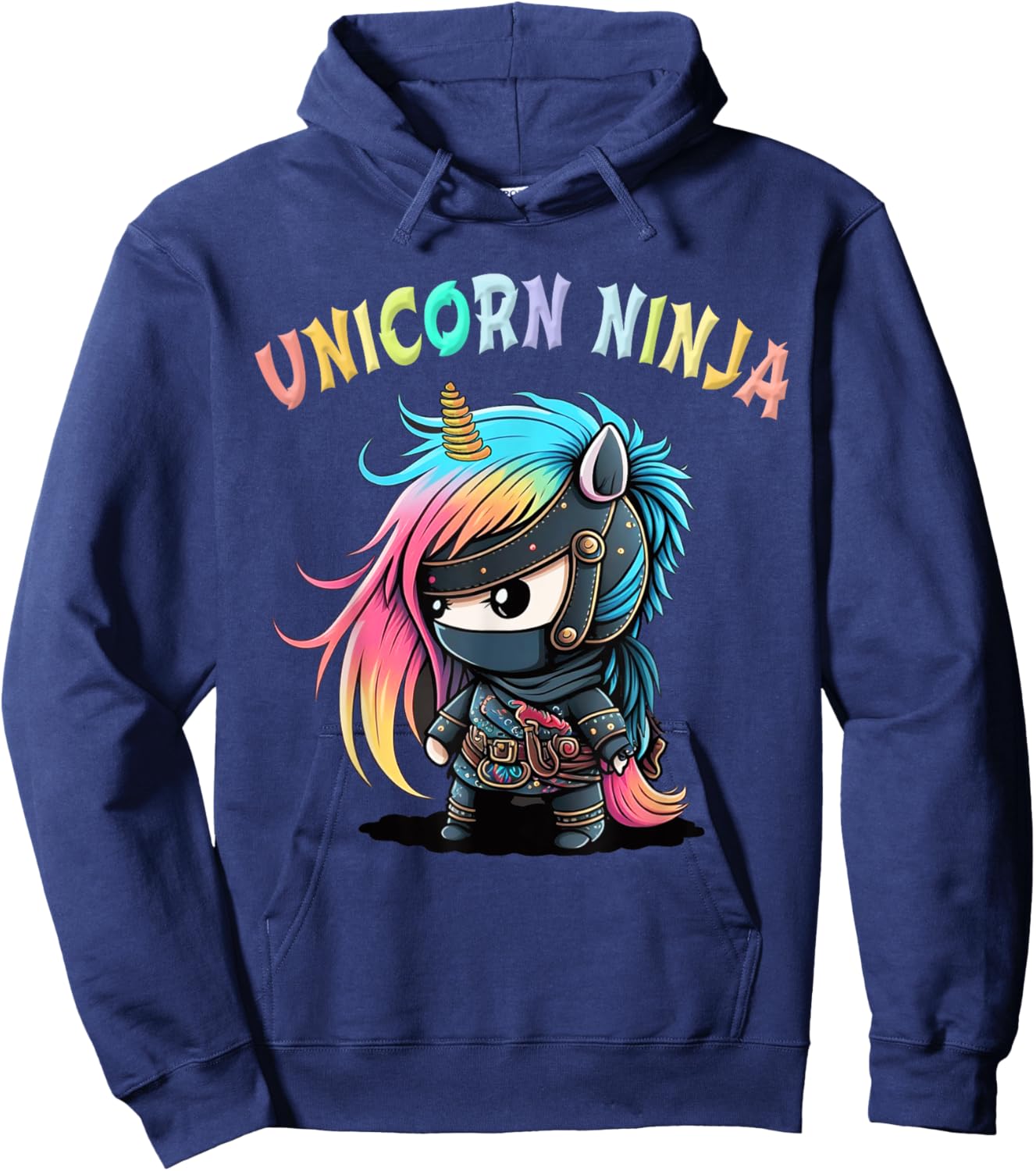 UNICORN NINJA Girls In Training Kids Kinder Teachers Squad Hoodie - Hoodie | Navy