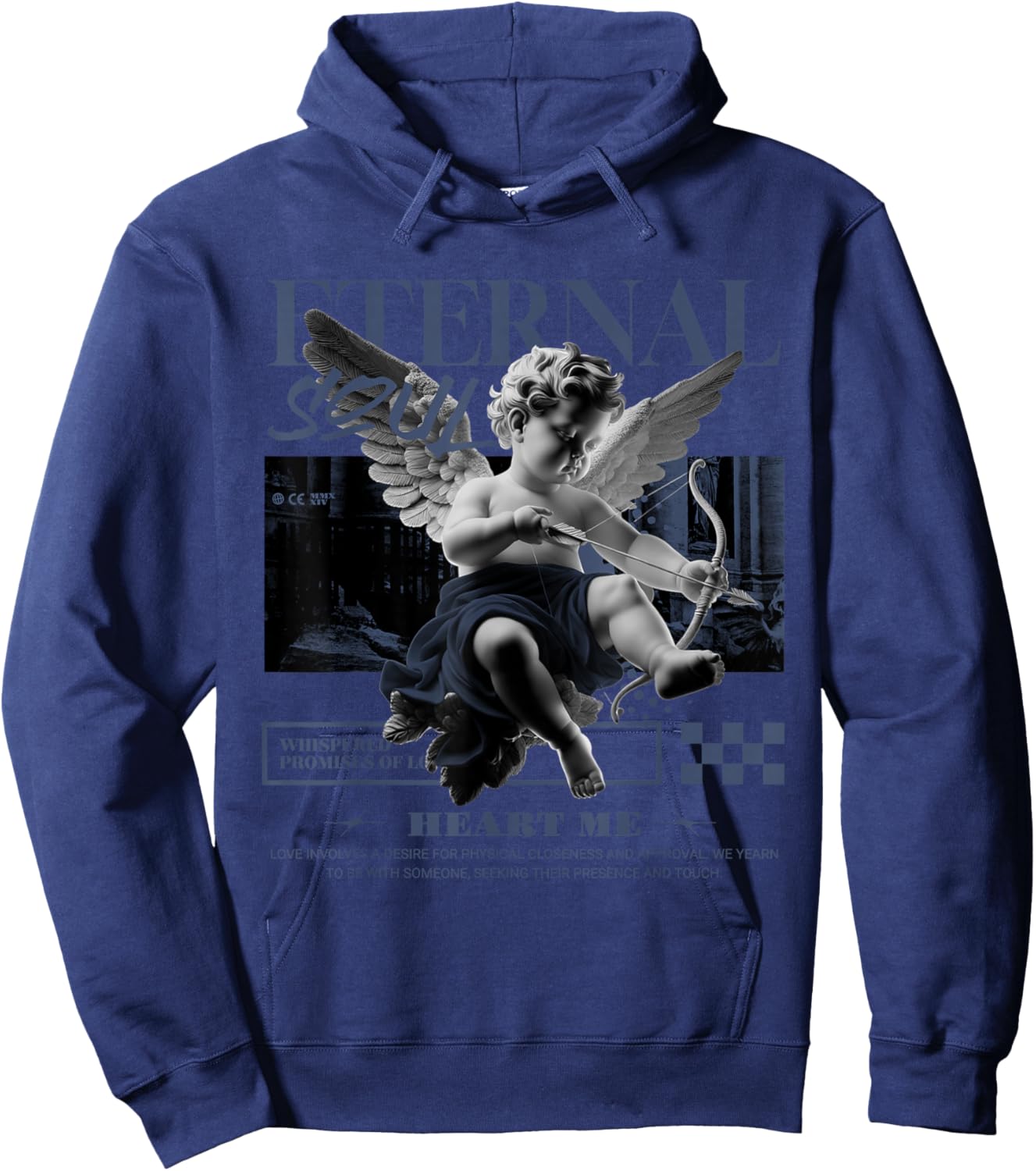 Eternal Angel Low Diffused Blue 11s Matching Men Women Hoodie - Hoodie | Navy