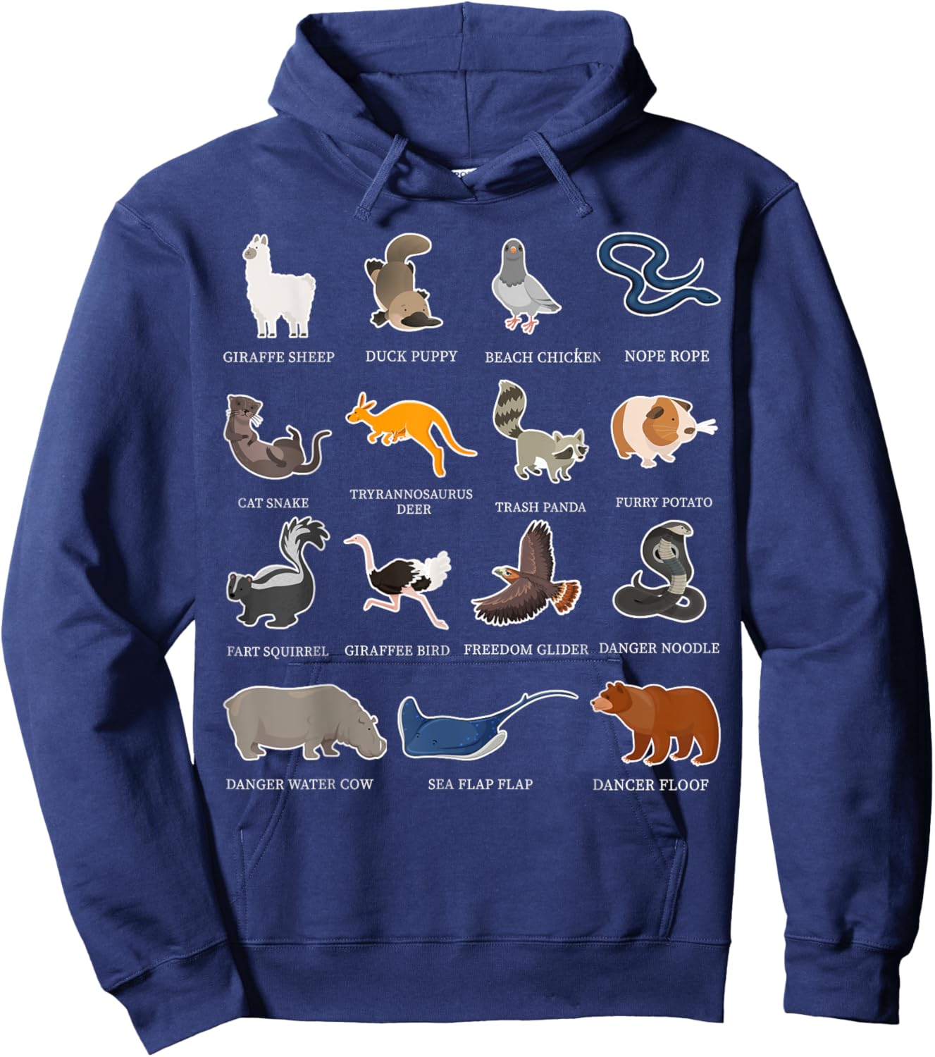 Animals Of The World - Rare Exotic Animals Funny Animal Hoodie - Hoodie | Navy