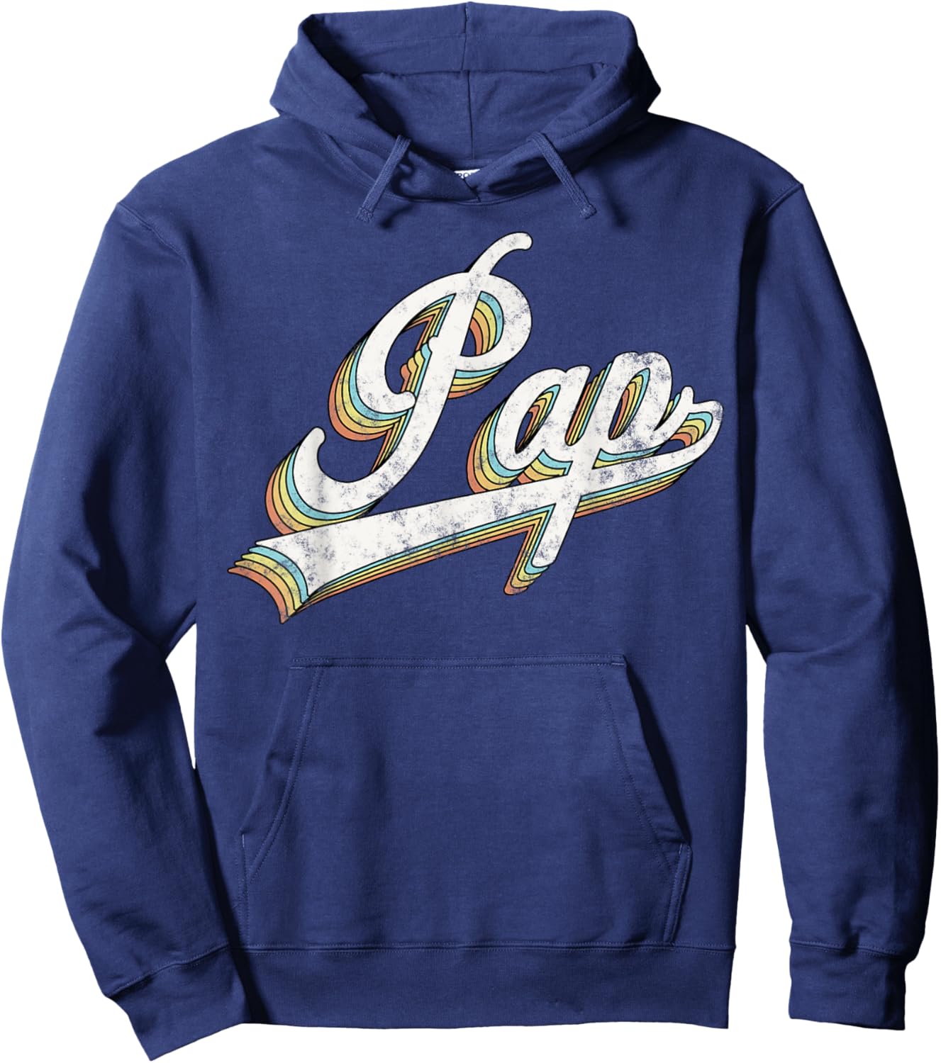 Pap Vintage Retro Style Father’s day Gift Papa Grandpa Hoodie - Hoodie | Navy