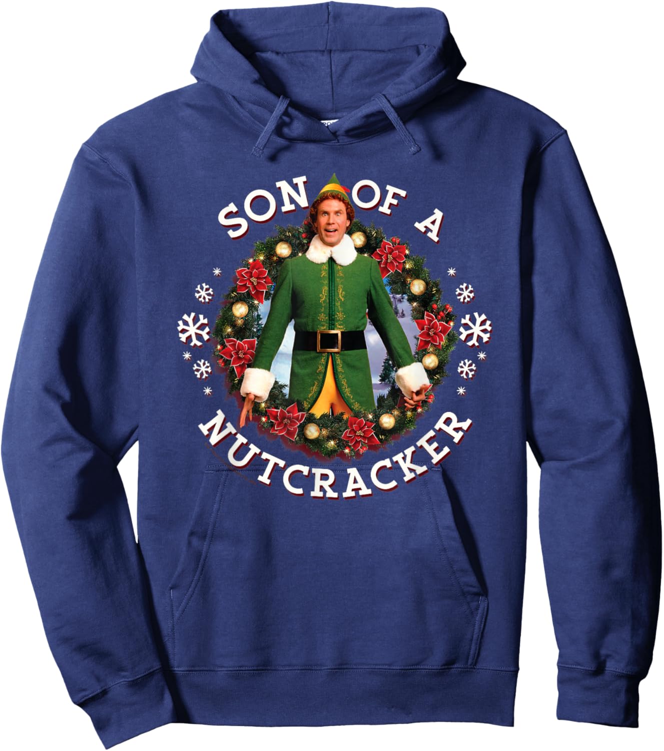 Elf - Son of A Nutcracker Wreath Hoodie - Hoodie | Navy