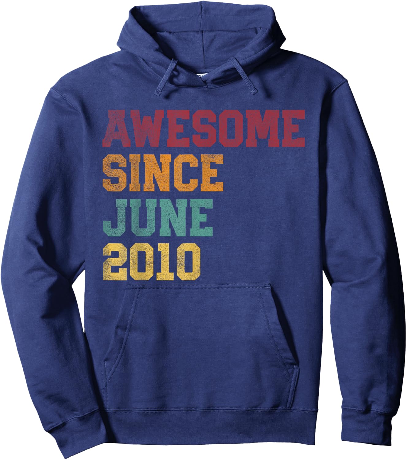 Awesome Since June 2010 16th Birthday 16 Years Old - Retro Hoodie - Hoodie | Navy