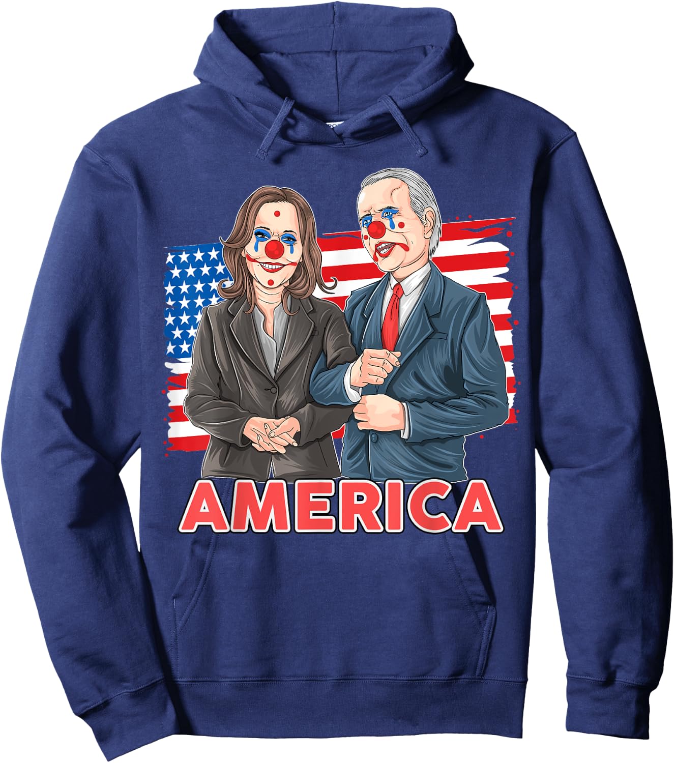 Funny Joe Biden Is A Democratic Clown Hoodie - Hoodie | Navy