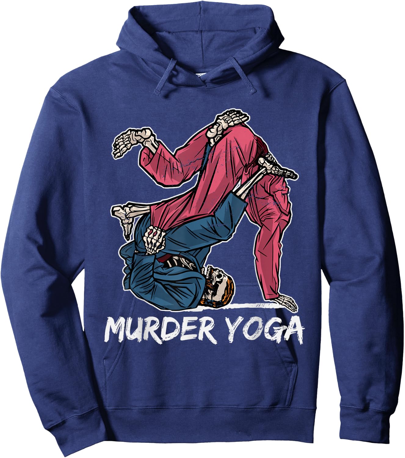 Retro Brazilian Jui Jitsu Clothing Murder Yoga BJJ Grappling Vintage Jujutsu Martial Arts Hoodie - Hoodie | Navy