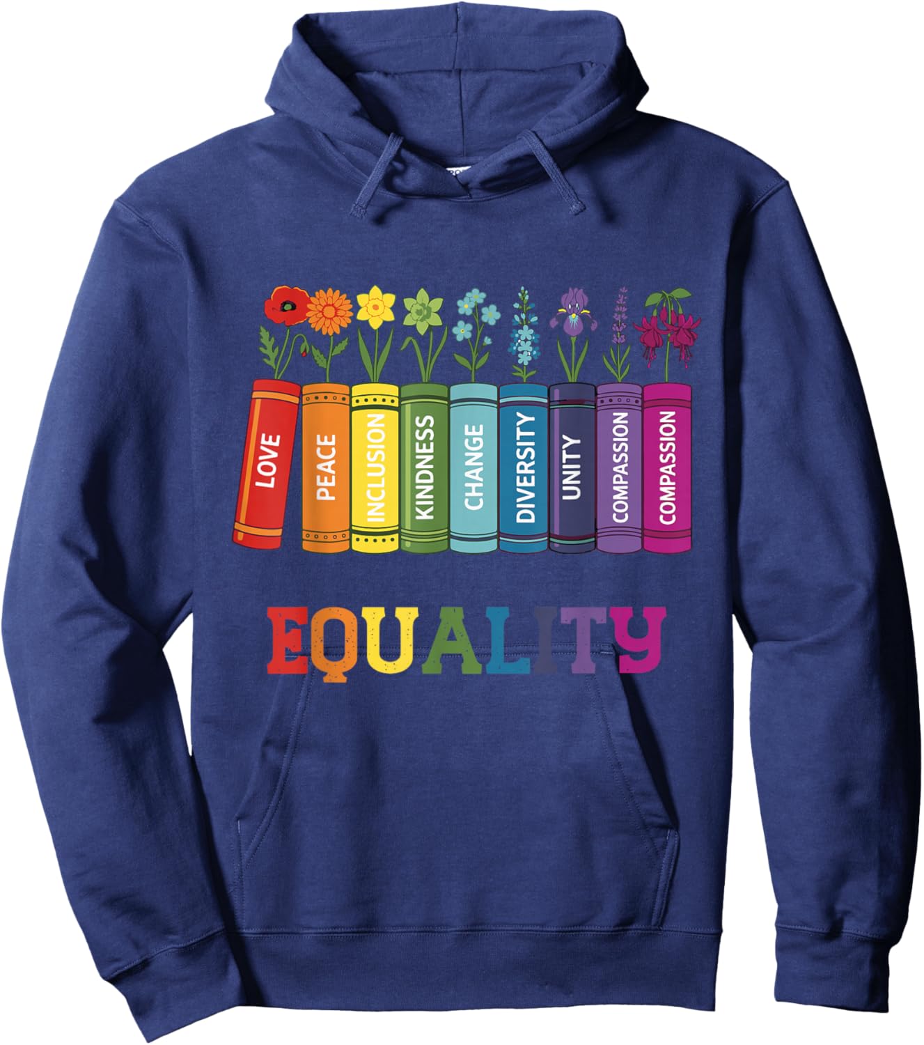 Equality Books Pride CSD Party für Schwule und Schwule in Regenbogenfarben, LGBTQ Hoodie - Hoodie | Navy