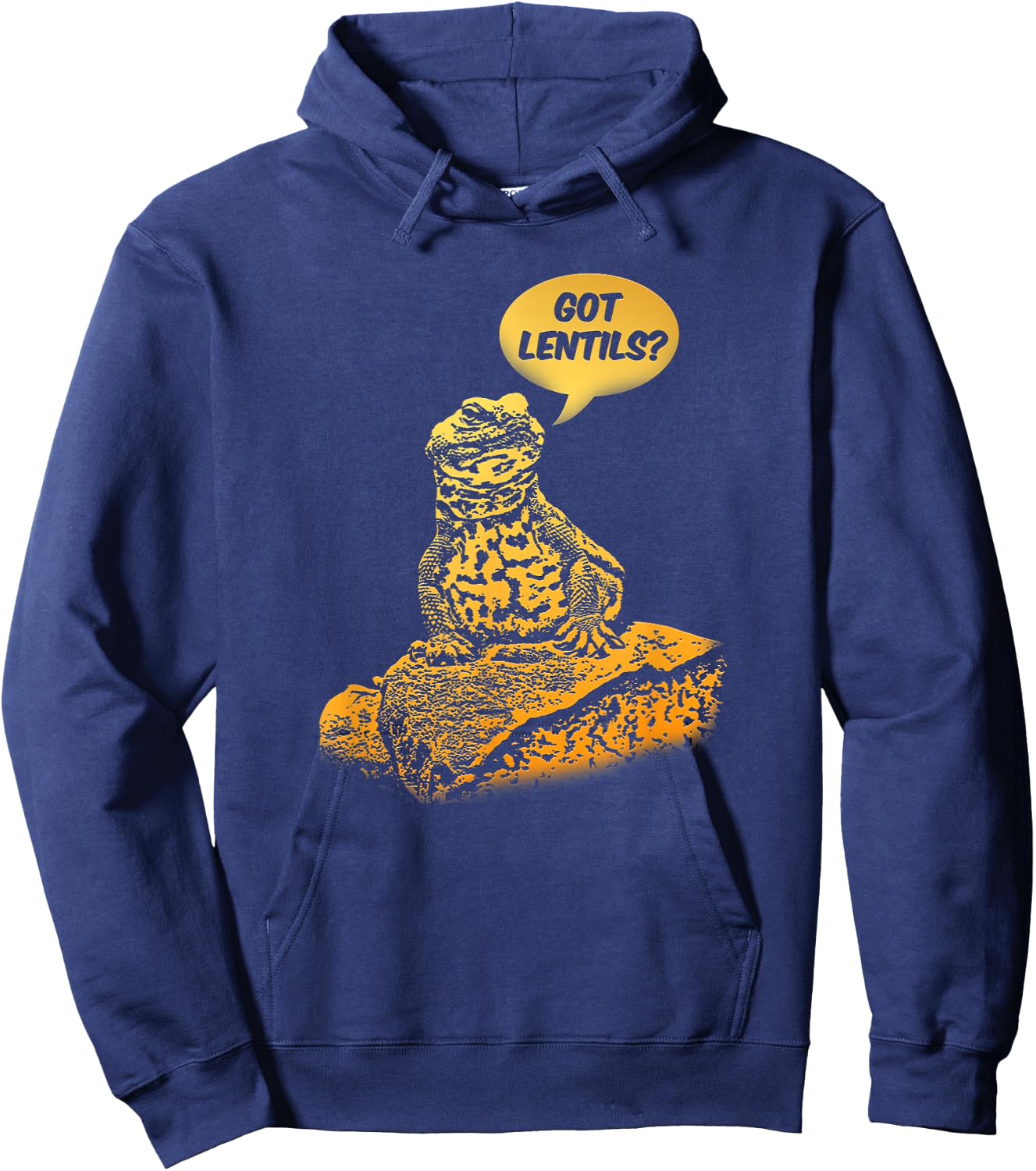 Thorn Tailed Reptile & Uromastyx Lizard Gift Got Lentils Funny Uromastyx Dabb Lizard Cute Agama -Adults Black Small Hoodie - Hoodie | Navy