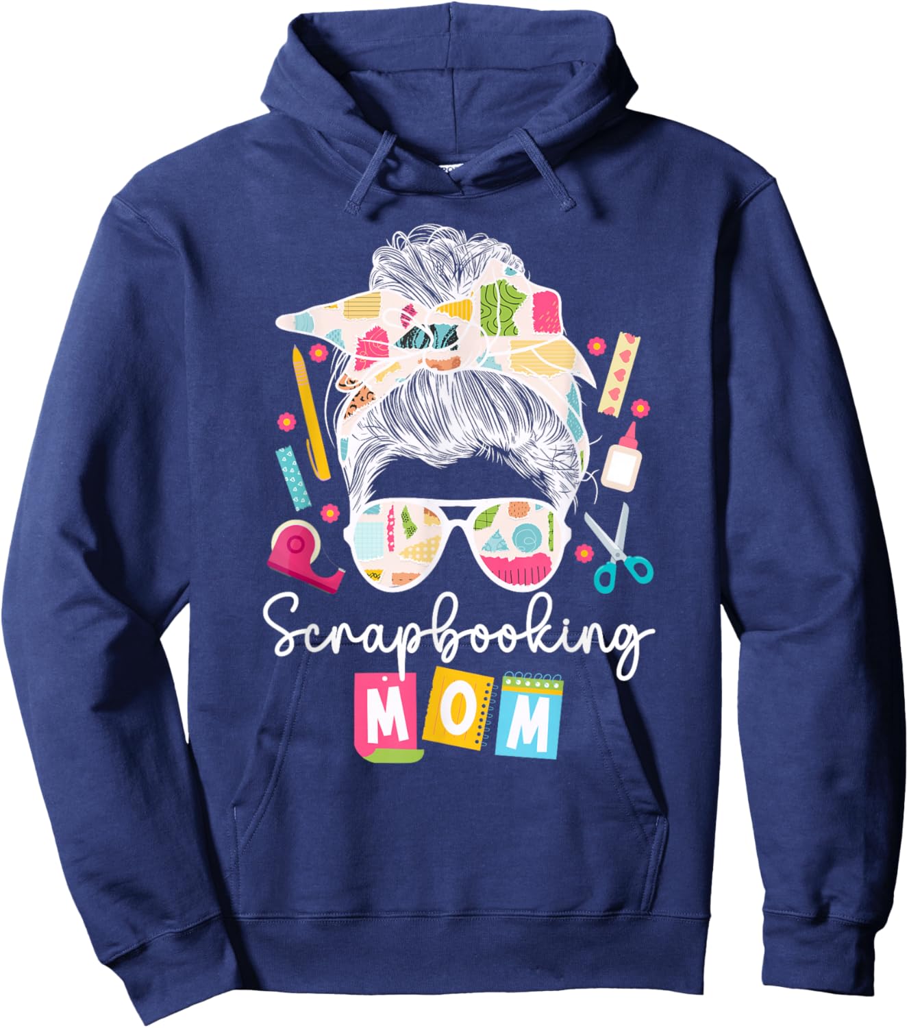 Crafting Lover Women Scrapbooking Gift Supplies Scrapbooking Mom Scrapbooking Hoodie - Hoodie | Navy