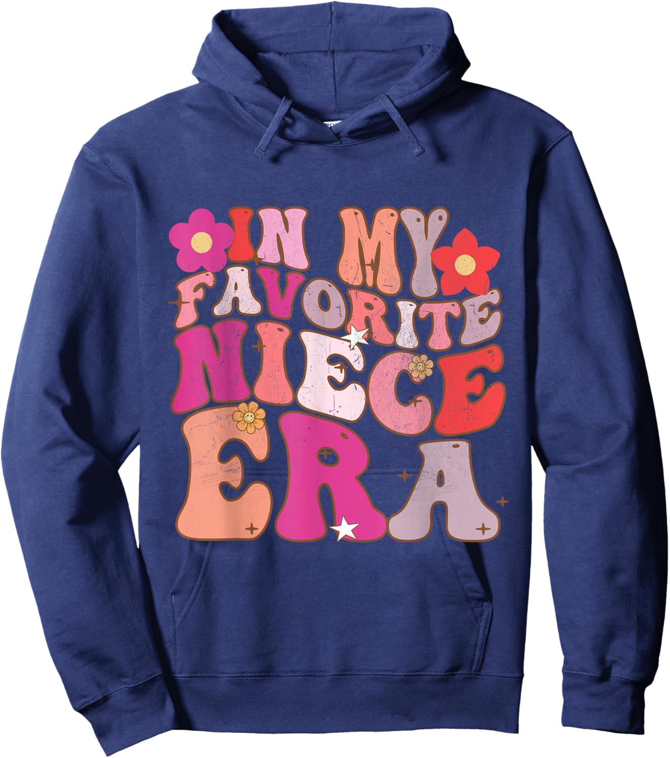 In My Favorite Niece Era Retro Sister Toddler Kids Youth Hoodie - Hoodie | Navy