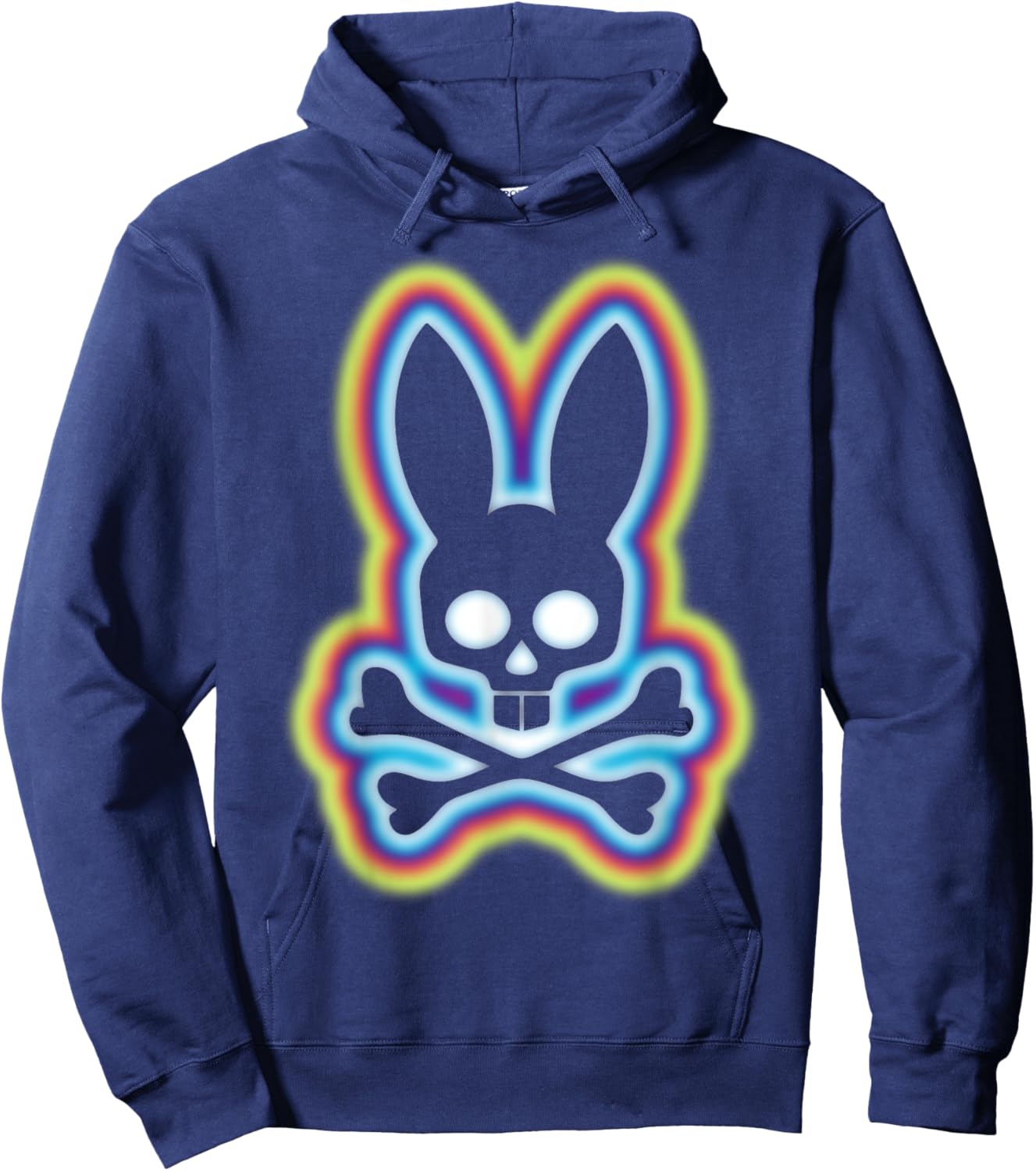 Scary Skull And Crossbones Bad Rabbit Horror Bunny Halloween Hoodie - Hoodie | Navy