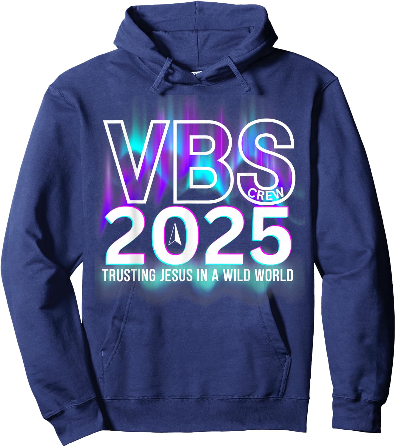 VBS Crew 2025 Northern Lights Team VBS Vacation Bible School Hoodie - Hoodie | Navy