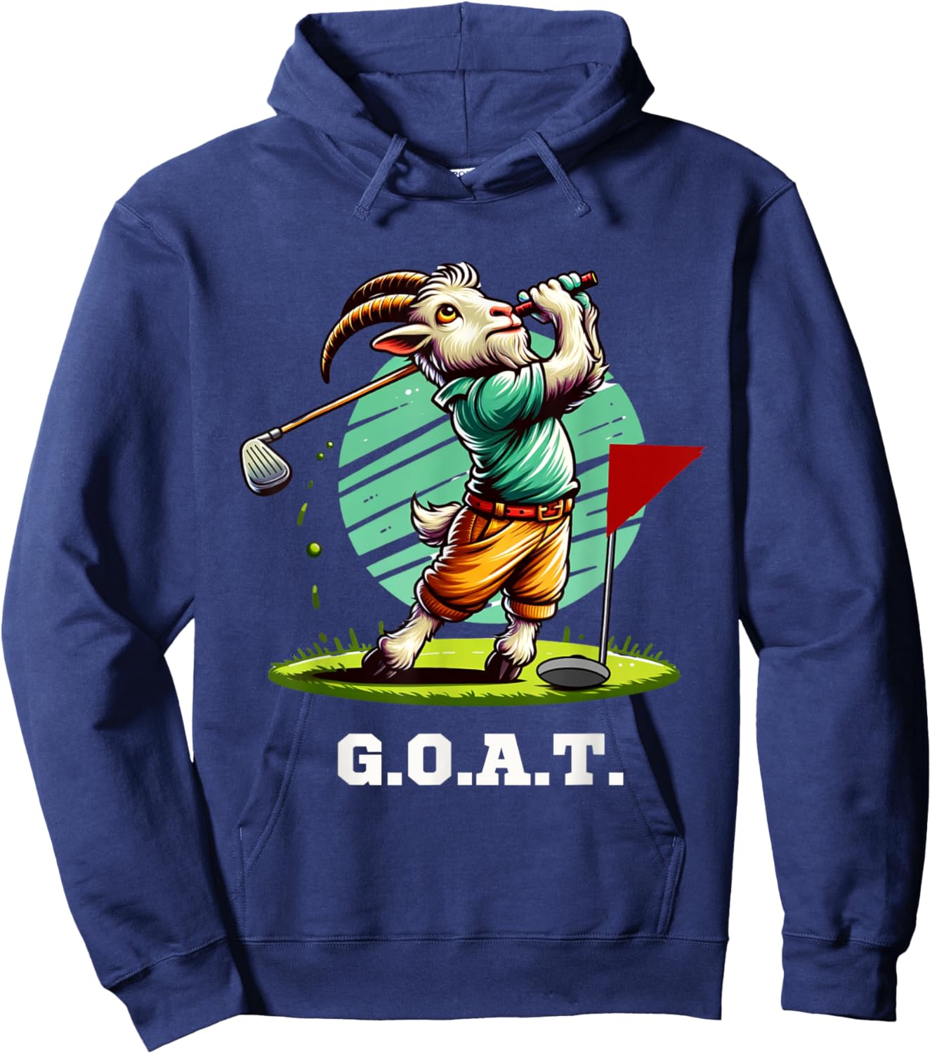 G.O.A.T. Goat Golfer Golfing Golf Funny Hoodie - Hoodie | Navy