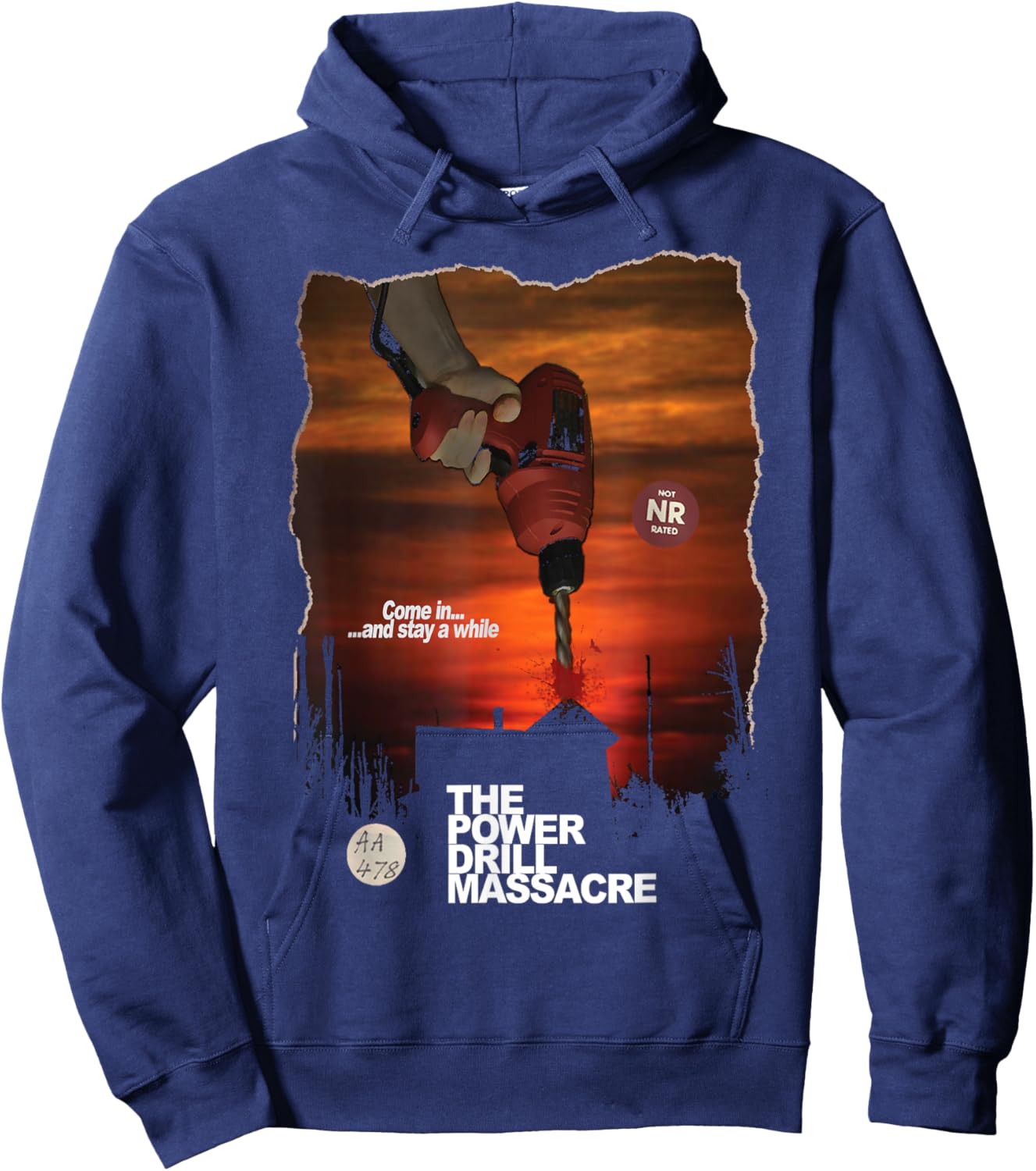 Power Drill Massacre Survival Horror Slasher Game Hoodie - Hoodie | Navy