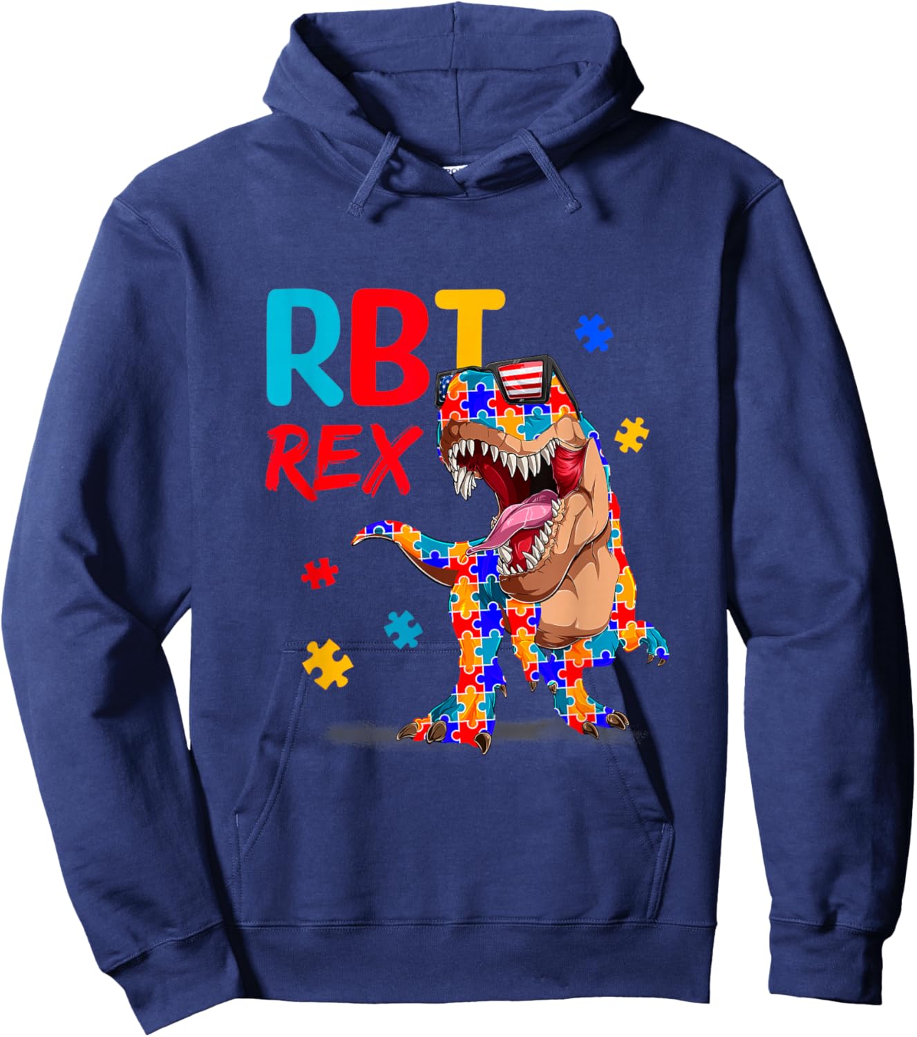 RBT Rex Registered Behavior Technician Therapist Autism Hoodie - Hoodie | Navy