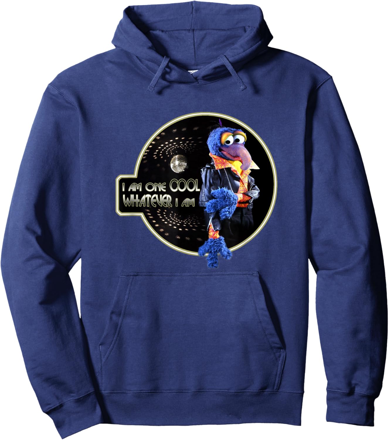 Disney The Muppets Gonzo I Am One Cool Whatever I Am Retro Hoodie - Hoodie | Navy