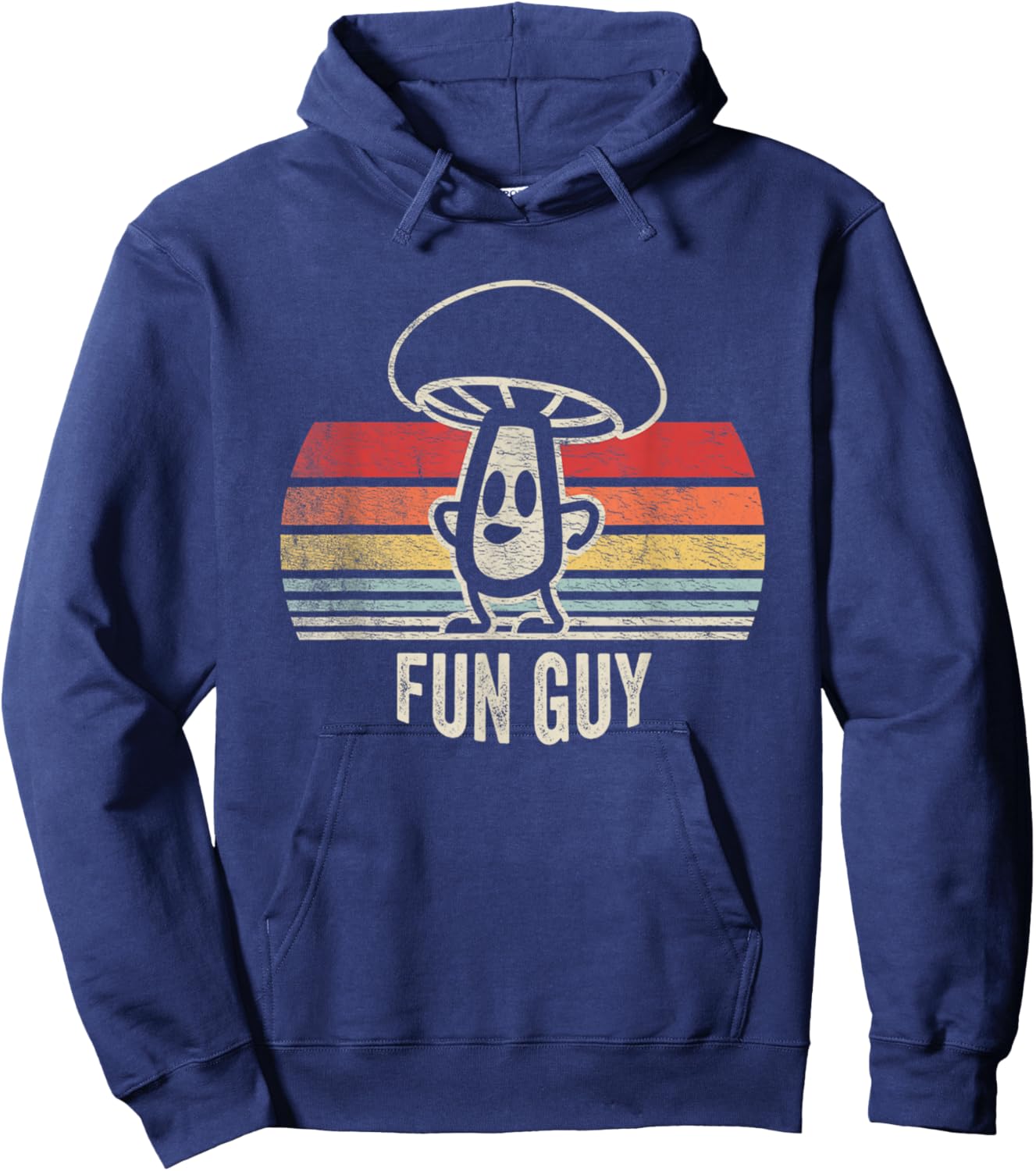 Vintage Fun Guy Fungi Shirt Funny Mushroom Fungus Humor Hoodie - Hoodie | Navy