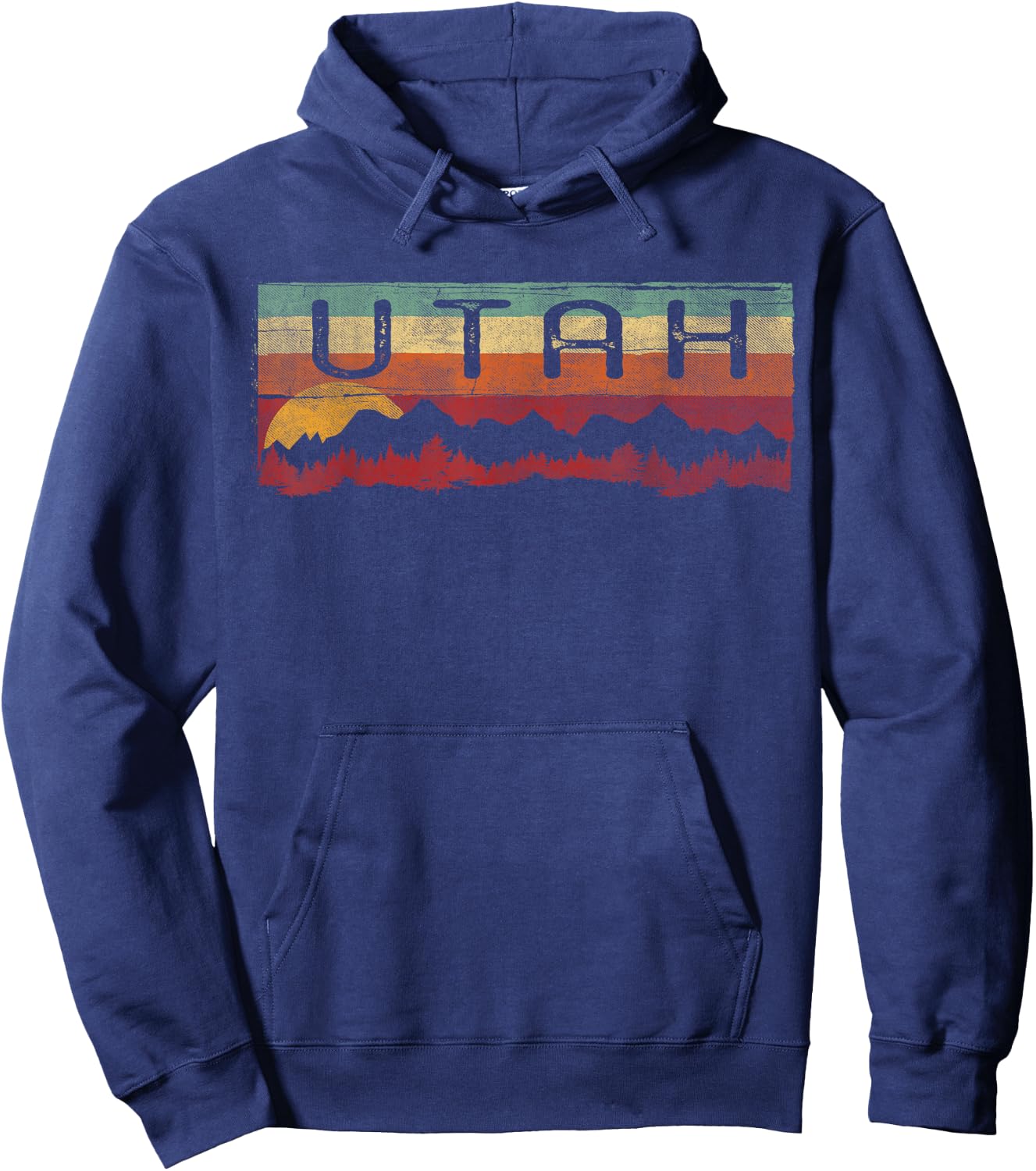 Vintage Utah Hiking Hoodie - Hoodie | Navy