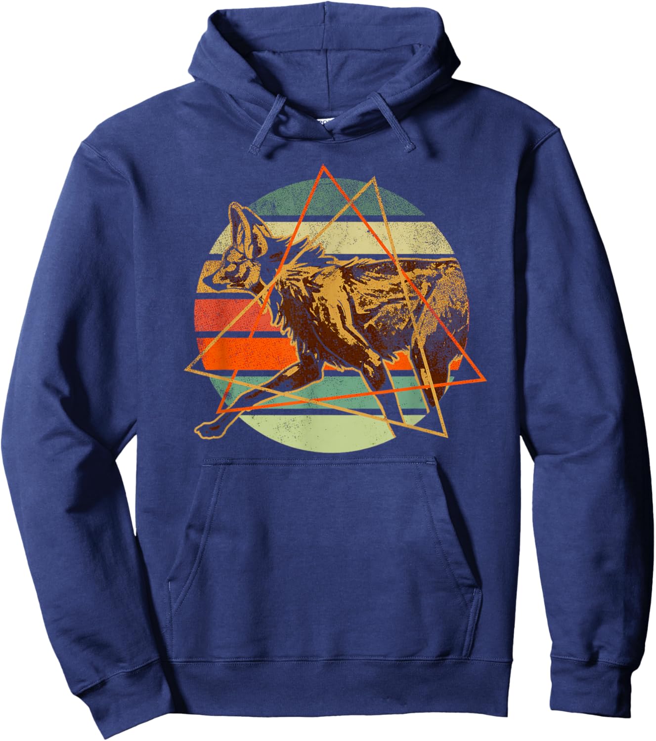 Maned Wolf South America Animal Colorful Hoodie - Hoodie | Navy