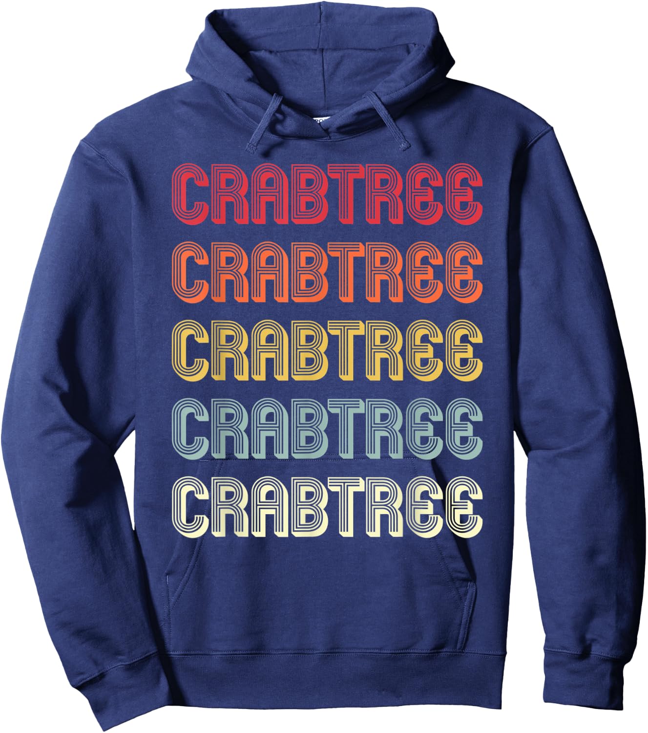 CRABTREE Gift Surname Funny Retro Vintage Birthday Reunion Hoodie - Hoodie | Navy