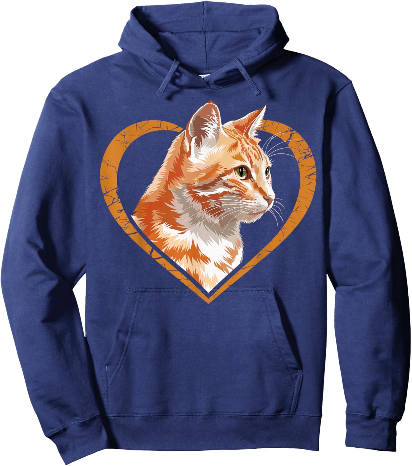 Orange Tabby Cat Orange Cat Hoodie - Hoodie | Navy