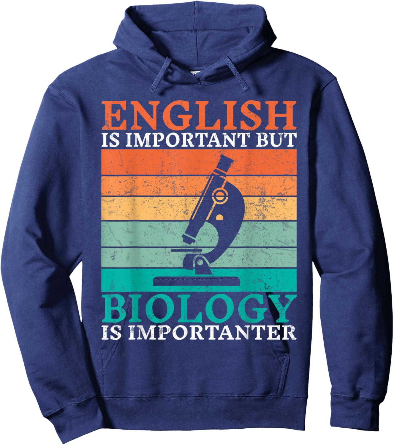 English is important but Biology is importanter Biologist Hoodie - Hoodie | Navy