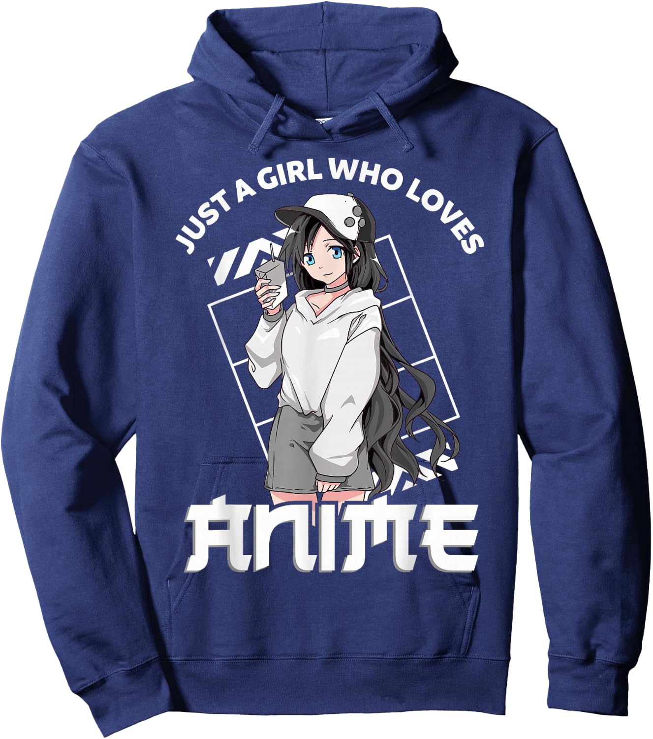 Anime Girl Just A Girl Who Loves Anime Girls Women Hoodie - Hoodie | Navy