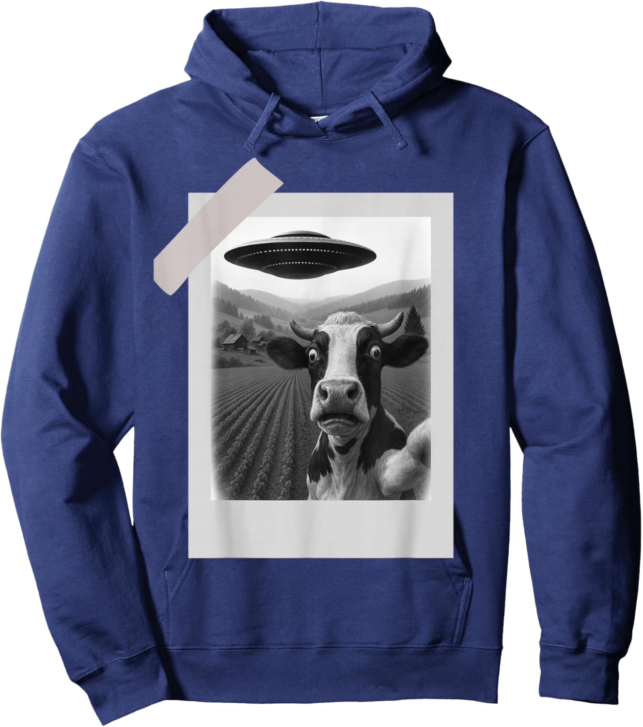 Lustiges UFO Kuh Selfie | Alien Abduction Farm Hoodie - Hoodie | Navy