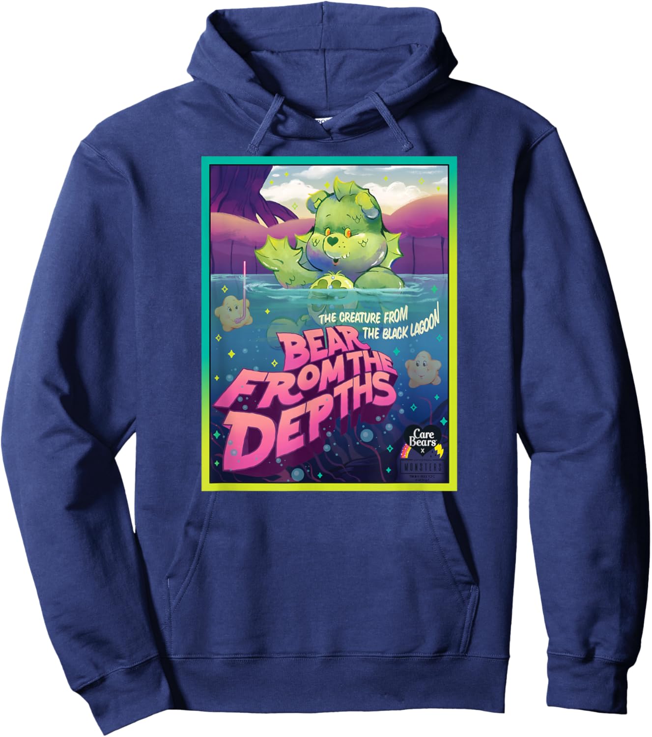 Care Bears x Universal Monsters Good Luck Bear Creature Hoodie - Hoodie | Navy