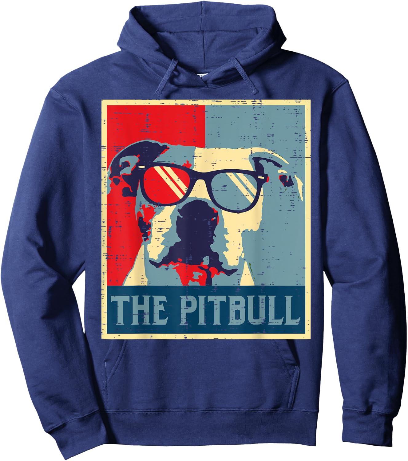 The Pitbull Retro Poster Vintage Pittie Dog Lover Owner Gift Women Kids Hoodie - Hoodie | Navy