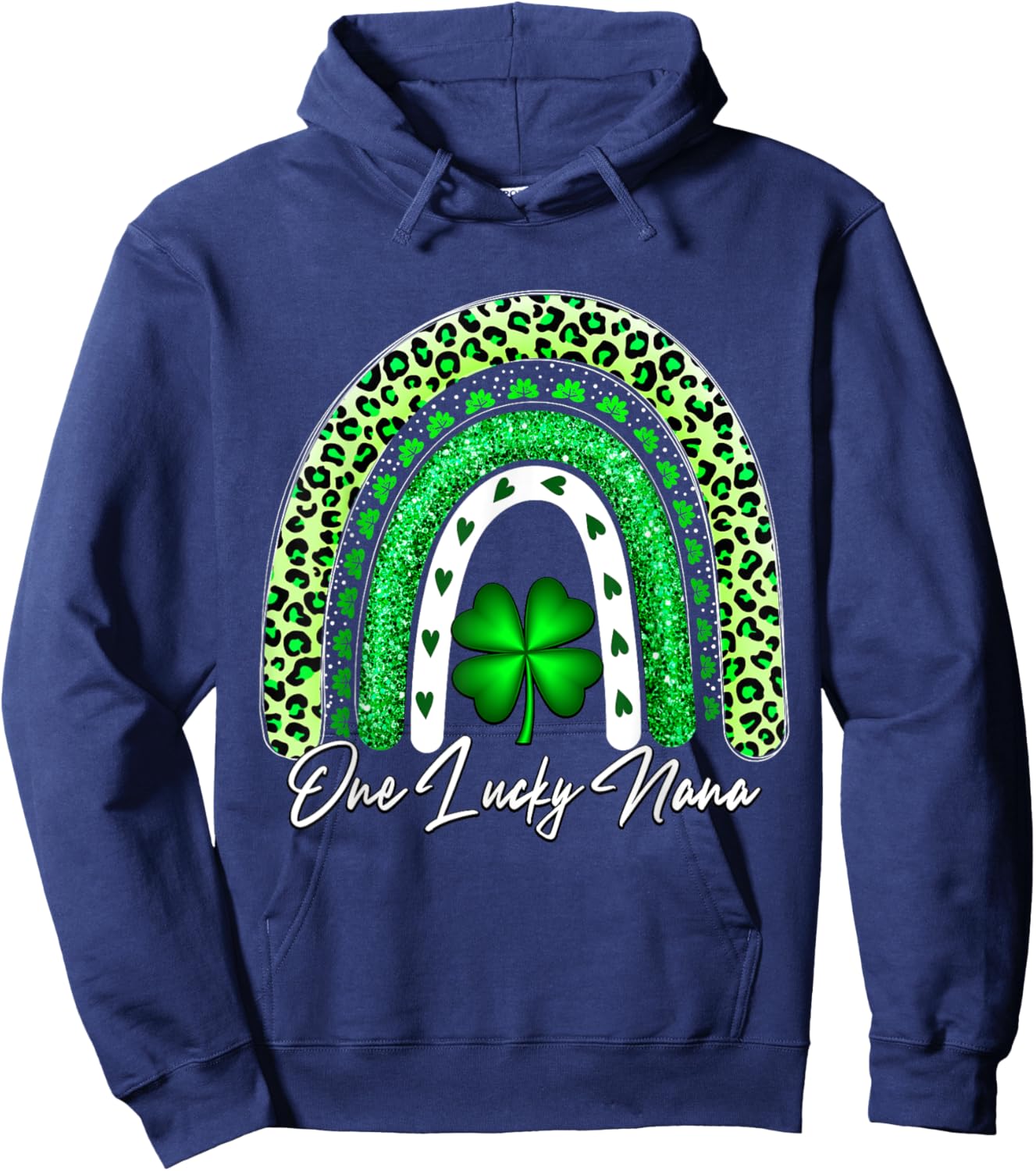 One Lucky Nana Matching Family St Patricks Day Nana Hoodie - Hoodie | Navy