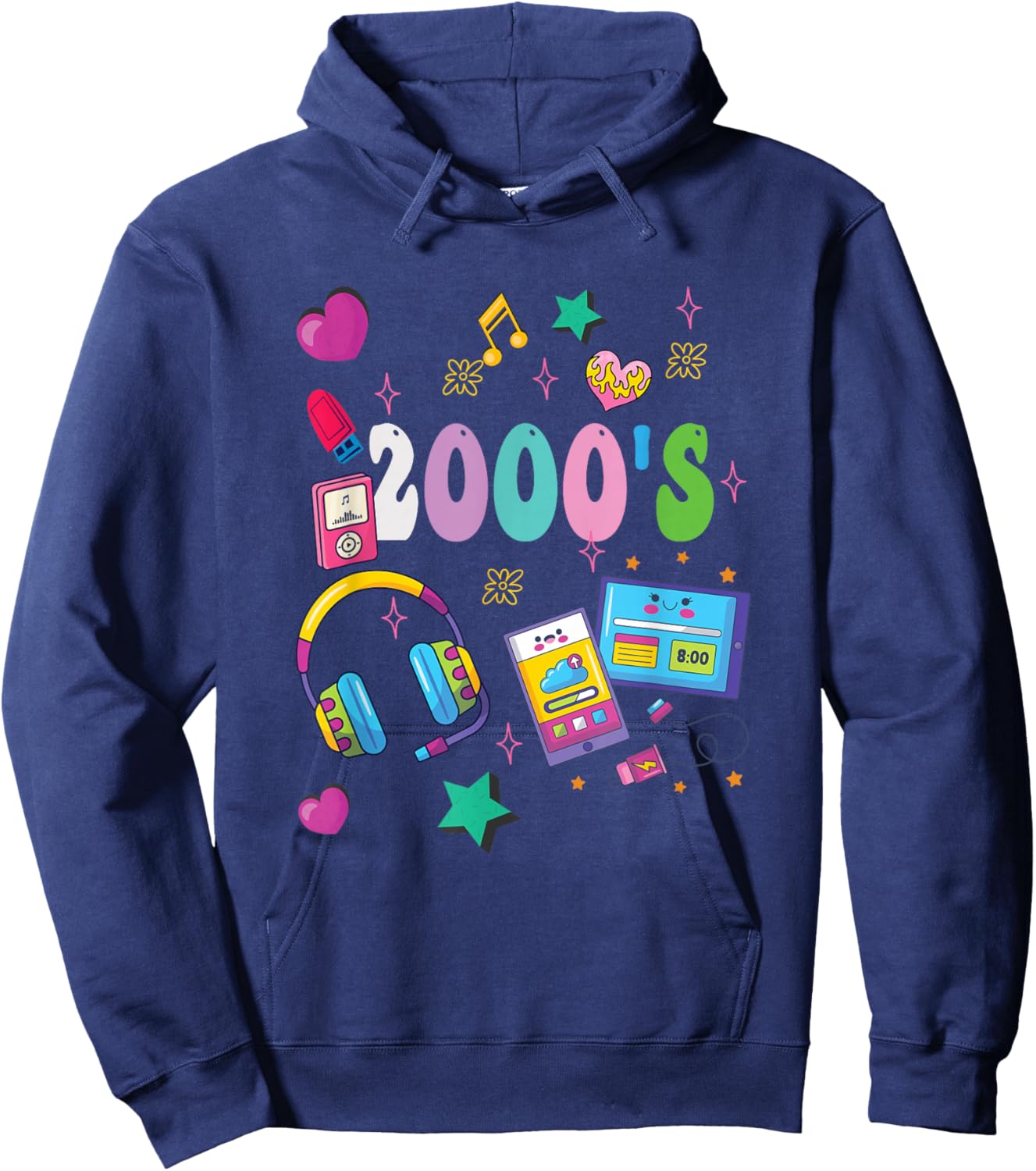 Back to the 2000's Vintage Two thousands retro 00s Hoodie - Hoodie | Navy