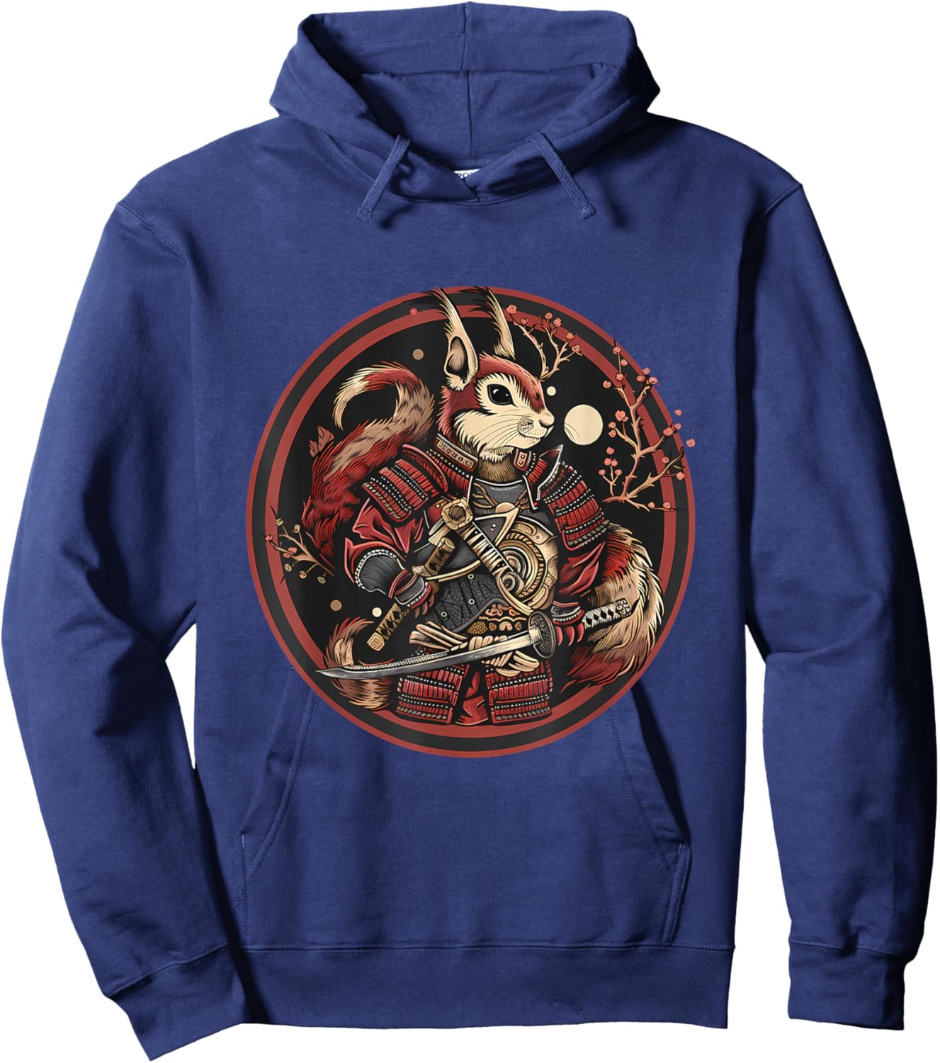 Samurai Squirrel Japanese Samurai Squirrel Japanese Warrior Hoodie - Hoodie | Navy