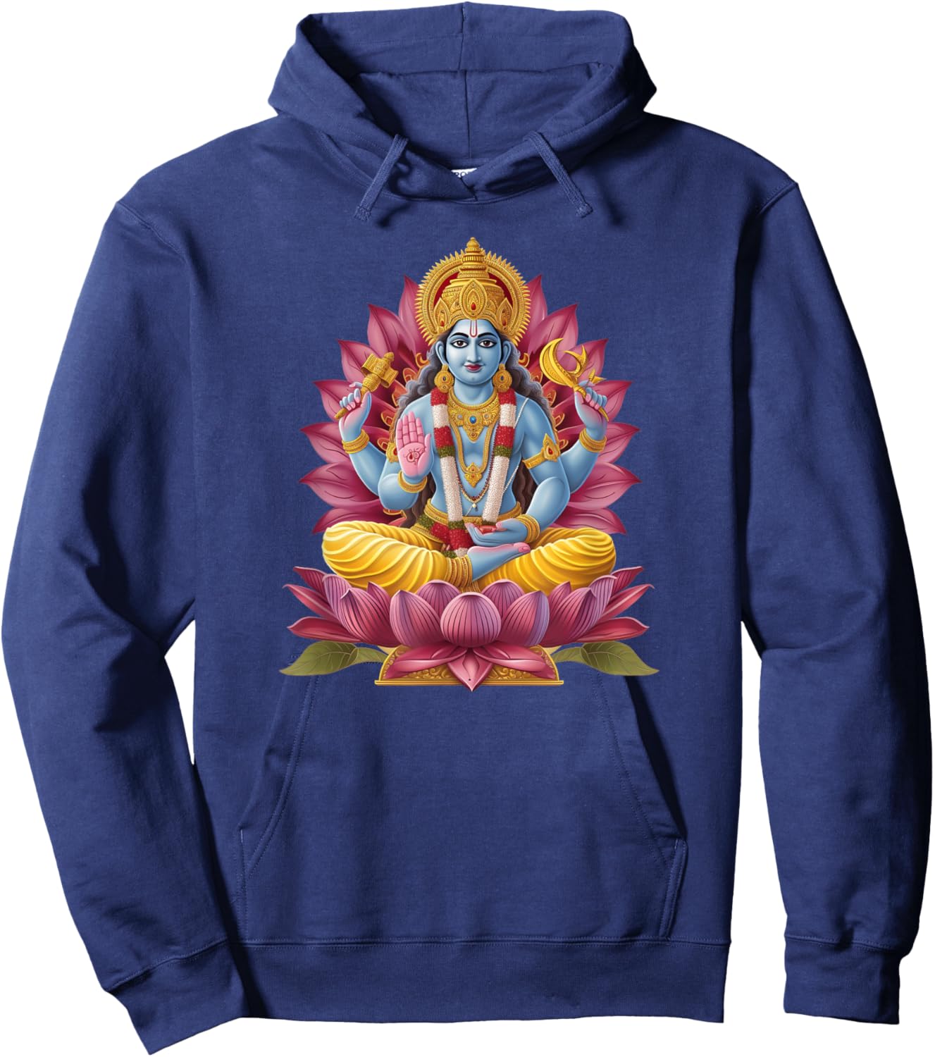 Hindu-Gott Vishnu - Vishnu Hinduismus Symbol des Schutzes Hoodie - Hoodie | Navy