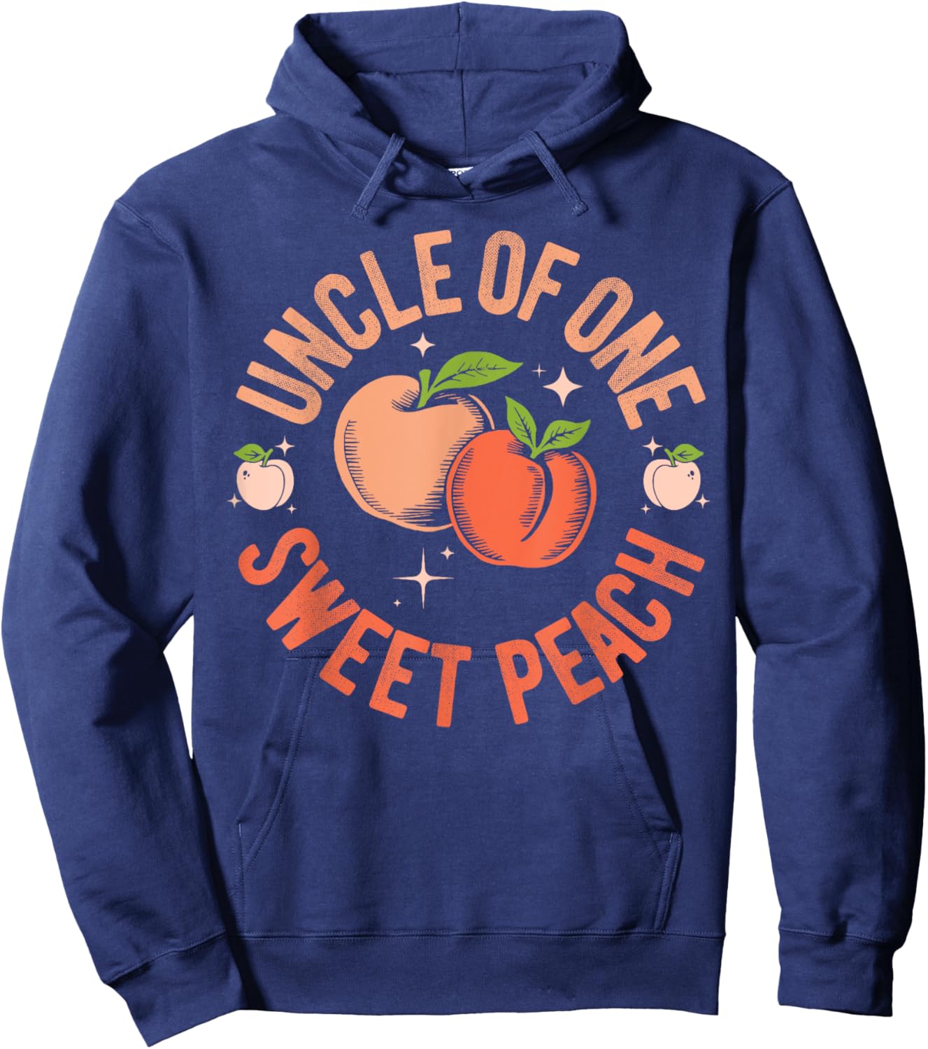 Uncle First Birthday One Sweet Peach Bday Family Matching Hoodie - Hoodie | Navy