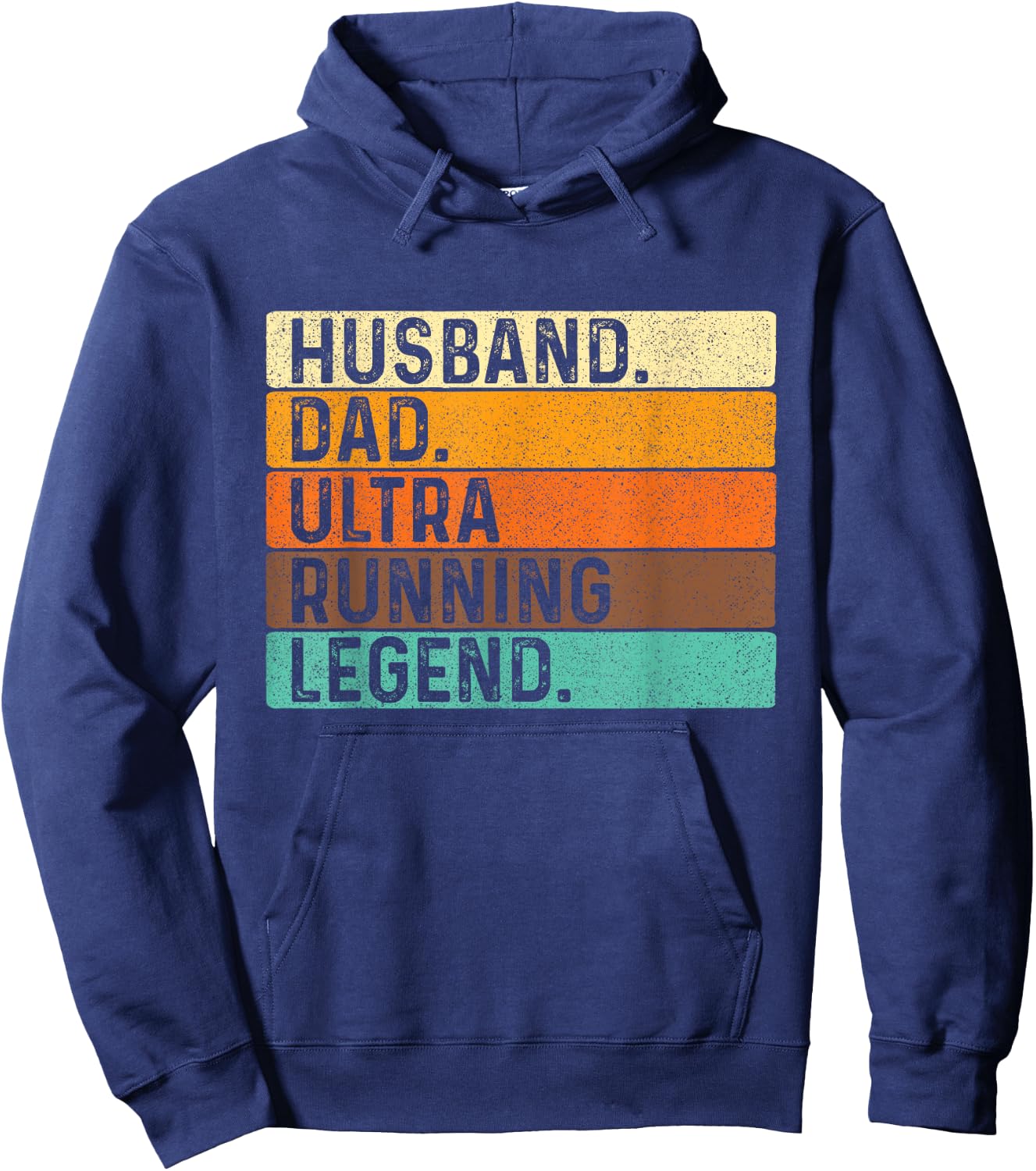 Husband Dad Ultra Running - Ultramarathon Mountain Runner Hoodie - Hoodie | Navy