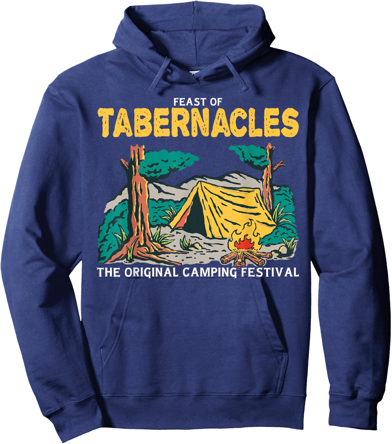Feast Of Tabernacles The Original Tent Revival Jewish Hebrew Hoodie - Hoodie | Navy