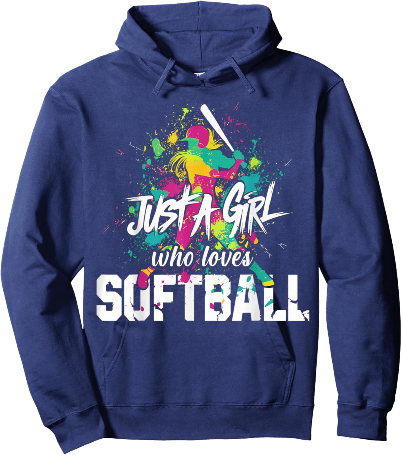 Softball Mom Just a Girl Who Loves Softball Hoodie - Hoodie | Navy